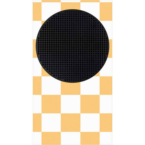 Yellow and White Checkerboard Xbox Series S Console Skin