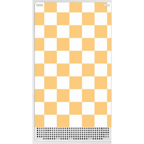 Yellow and White Checkerboard Xbox Series S Console Skin
