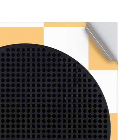 Yellow and White Checkerboard Xbox Series S Console Skin