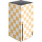 Yellow and White Checkerboard Xbox Series X Console Skin