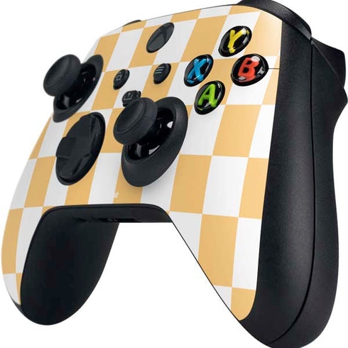 Yellow and White Checkerboard Xbox Series X Controller Skin