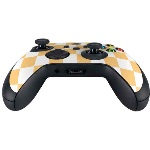Yellow and White Checkerboard Xbox Series X Controller Skin