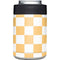 Yellow and White Checkerboard Yeti Colster Can Insulator Skin