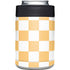 Yellow and White Checkerboard Yeti Colster Can Insulator Skin