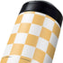 Yellow and White Checkerboard Yeti Colster Can Insulator Skin