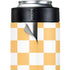 Yellow and White Checkerboard Yeti Colster Can Insulator Skin