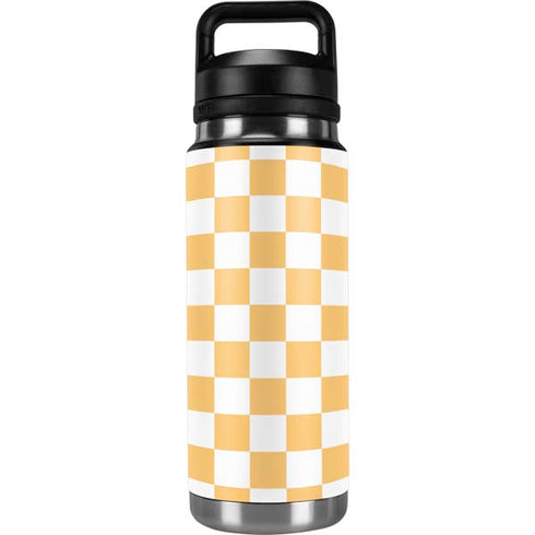 Yellow and White Checkerboard YETI Rambler 26oz Bottle Skin