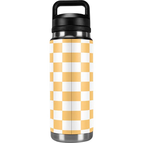 Yellow and White Checkerboard YETI Rambler 26oz Bottle Skin