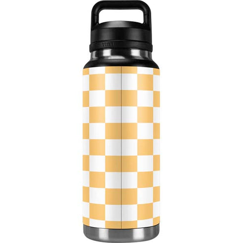 Yellow and White Checkerboard YETI Rambler 36oz Bottle Skin