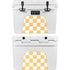 Yellow and White Checkerboard YETI Tundra 35 Hard Cooler Skin
