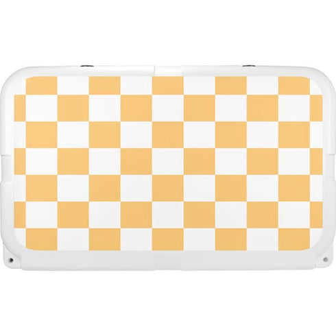 Yellow and White Checkerboard YETI Tundra 45 Hard Cooler Skin