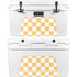 Yellow and White Checkerboard YETI Tundra 45 Hard Cooler Skin