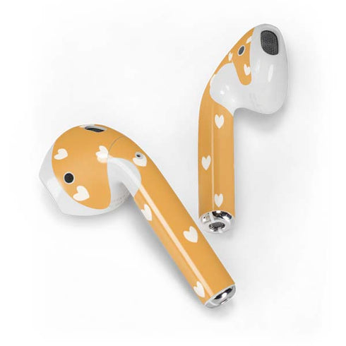 Yellow and White Hearts Apple AirPods 2 Skin