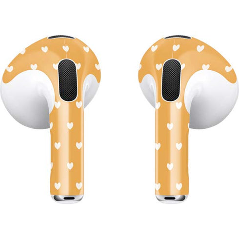 Yellow and White Hearts Apple AirPods (3rd Gen 2021) Skin