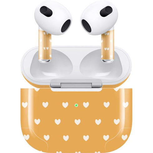 Yellow and White Hearts Apple AirPods (3rd Gen 2021) Skin