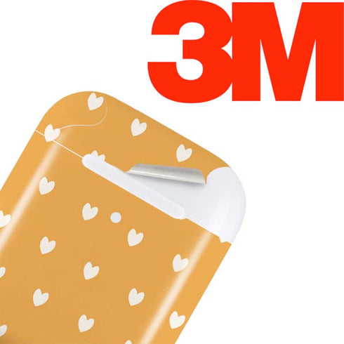 Yellow and White Hearts Apple AirPods Skin