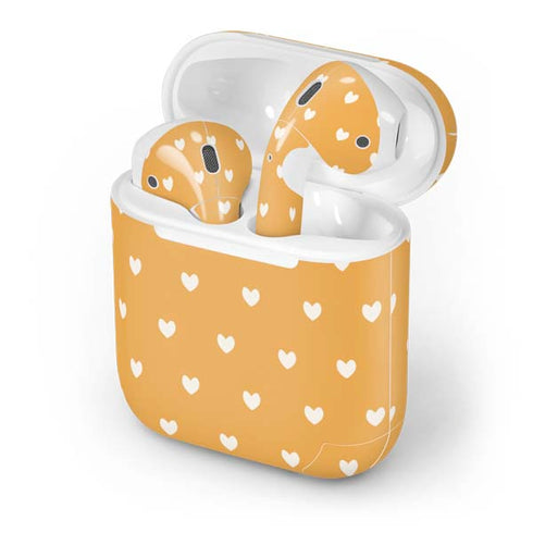 Yellow and White Hearts Apple AirPods Skin