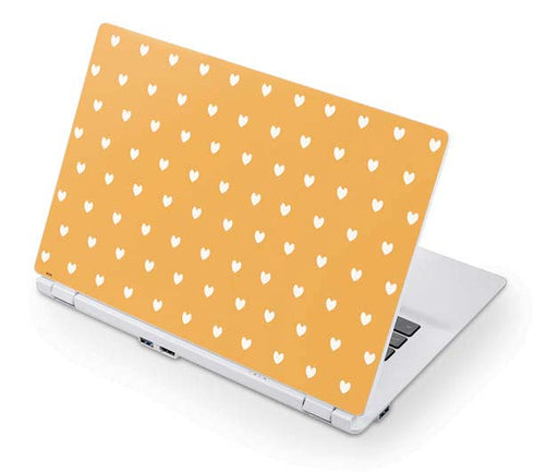 Yellow and White Hearts Acer Chromebook Skin