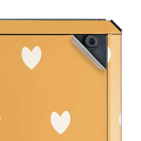 Yellow and White Hearts Cooler Master MasterBox Q300L Mini Tower Skin