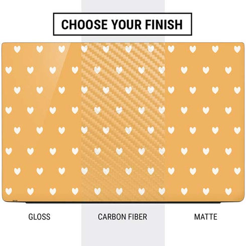 Yellow and White Hearts Dell Vostro Skin