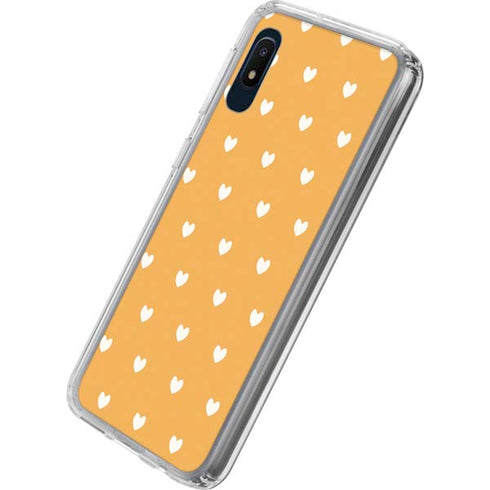 Yellow and White Hearts Galaxy A10e Clear Case