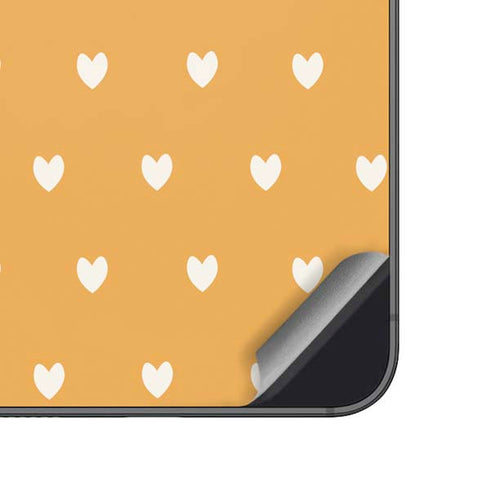 Yellow and White Hearts Galaxy A14 5G Skin
