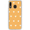Yellow and White Hearts Galaxy A20 Clear Case