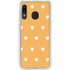 Yellow and White Hearts Galaxy A20 Clear Case