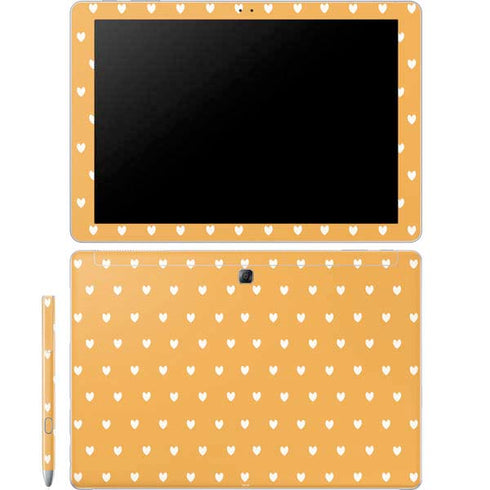 Yellow and White Hearts Galaxy Book 12in Skin
