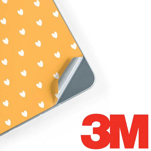 Yellow and White Hearts Galaxy Book 12in Skin