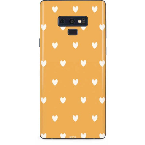 Yellow and White Hearts Galaxy Note 9 Skin