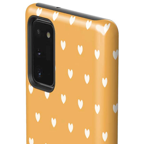 Yellow and White Hearts Galaxy Note20 5G Pro Case
