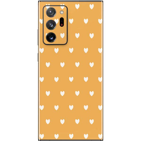 Yellow and White Hearts Galaxy Note20 Ultra 5G Skin