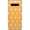 Yellow and White Hearts Galaxy S10 Plus Skin