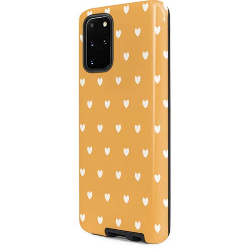 Yellow and White Hearts Galaxy S20 Plus Pro Case