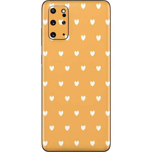 Yellow and White Hearts Galaxy S20 Plus Skin