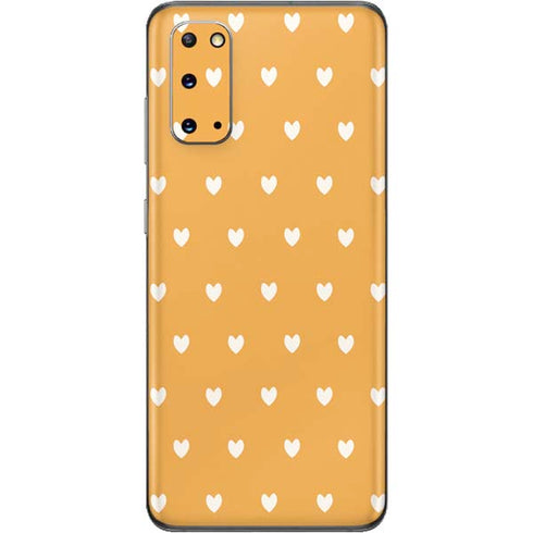 Yellow and White Hearts Galaxy S20 Skin