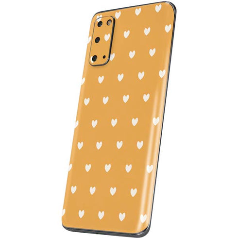 Yellow and White Hearts Galaxy S20 Skin