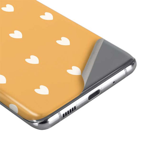 Yellow and White Hearts Galaxy S20 Ultra 5G Skin