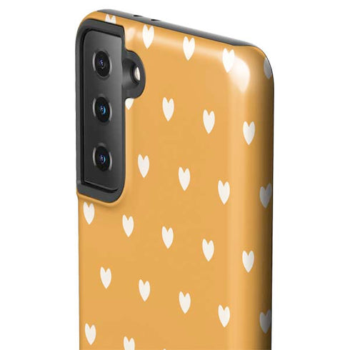 Yellow and White Hearts Galaxy S21 Plus 5G Pro Case