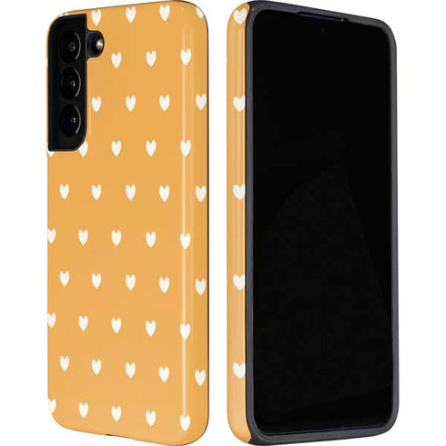 Yellow and White Hearts Galaxy S22 Plus Pro Case