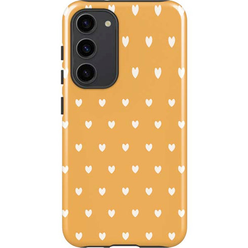 Yellow and White Hearts Galaxy S23 Plus Pro Case