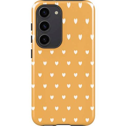 Yellow and White Hearts Galaxy S23 Pro Case