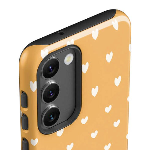 Yellow and White Hearts Galaxy S23 Pro Case