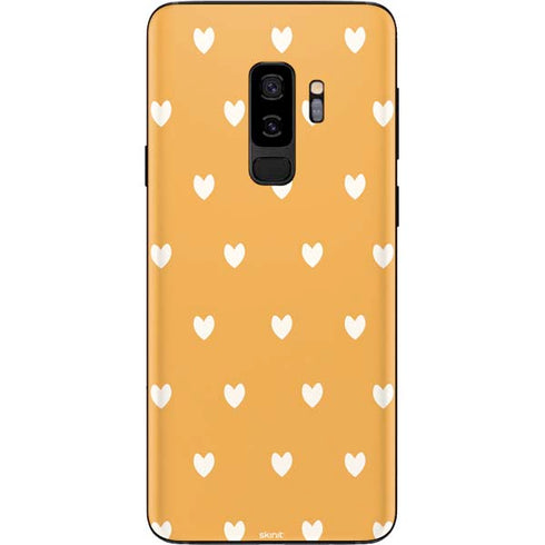 Yellow and White Hearts Galaxy S9 Plus Skin