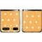 Yellow and White Hearts Galaxy Z Flip Skin