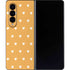 Yellow and White Hearts Galaxy Z Fold4 5G Skin