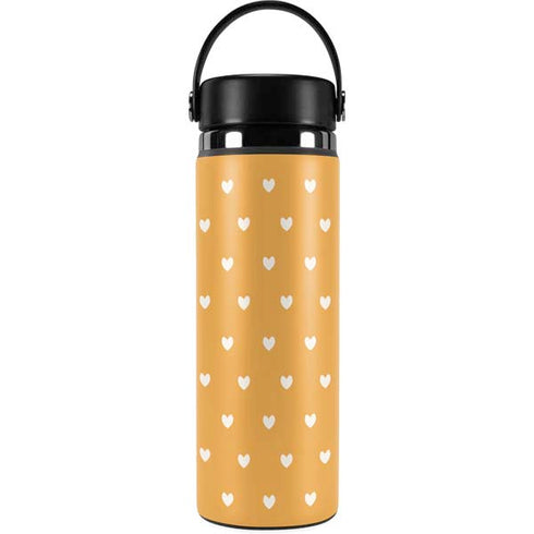 Yellow and White Hearts Hydro Flask 20oz Wide Mouth Skin
