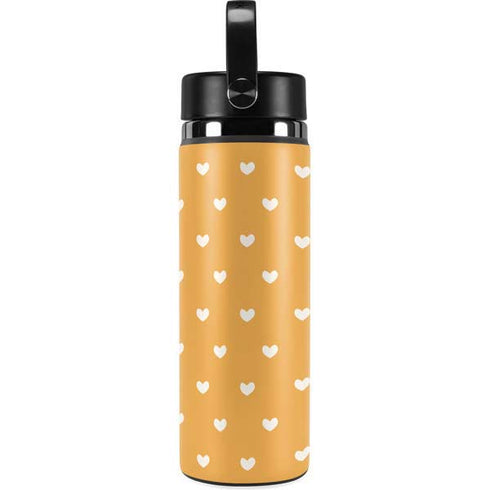 Yellow and White Hearts Hydro Flask 20oz Wide Mouth Skin