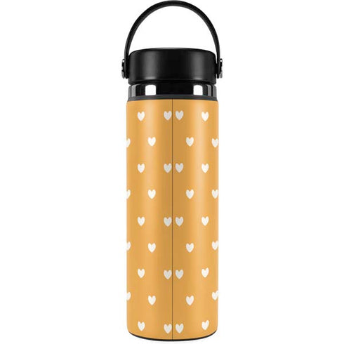 Yellow and White Hearts Hydro Flask 20oz Wide Mouth Skin
